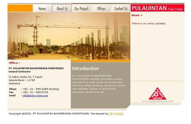 Pulau Intan Bajaperkasa Konstruksi