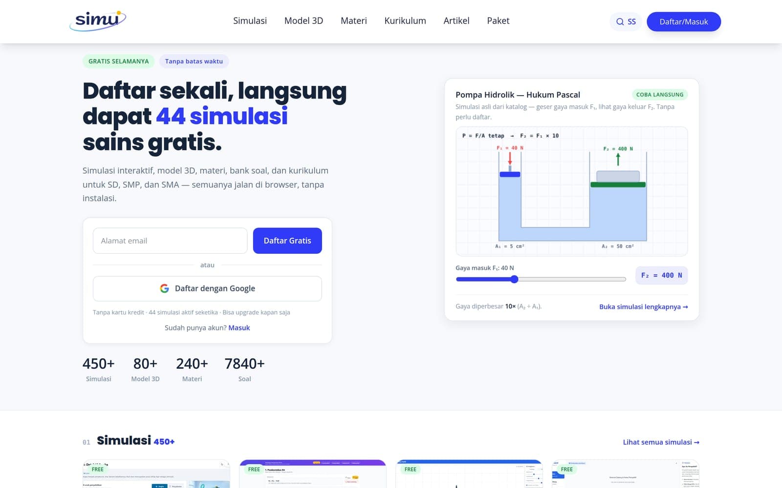 Simu — Platform Pembelajaran Sains Interaktif — 1