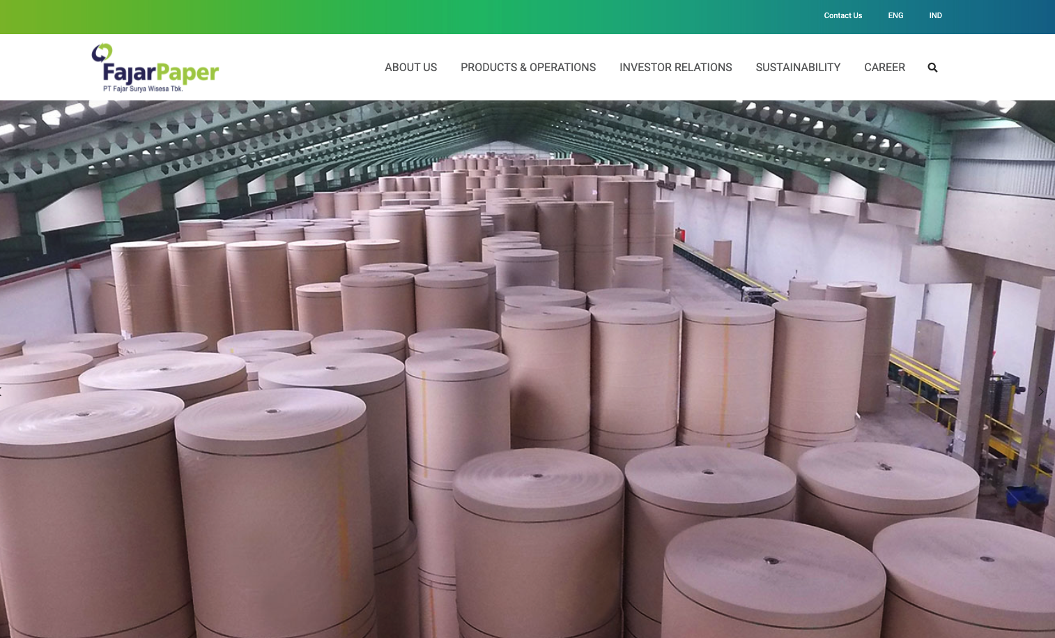 Contoh website Fajar Paper karya NetDesain